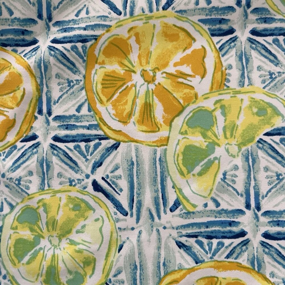 Lands End Womens Lemon Print Tankini Swim Top Size 14 Coastal Preppy Summer Cute - Picture 7 of 11